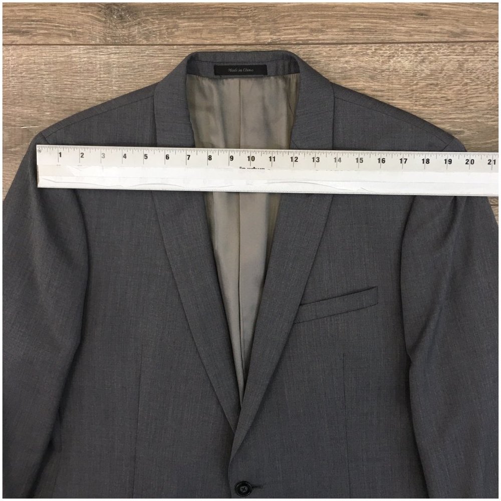 Calvin Klein Mens Blazer Sport Coat Two Button Wool Jacket 46L Slim Casual Suits - Picture 9 of 13